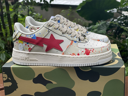 Original version_ the Air Force Low BAPE Alliance_ beige graffiti_ full code shipment 36--45-0ff5a486